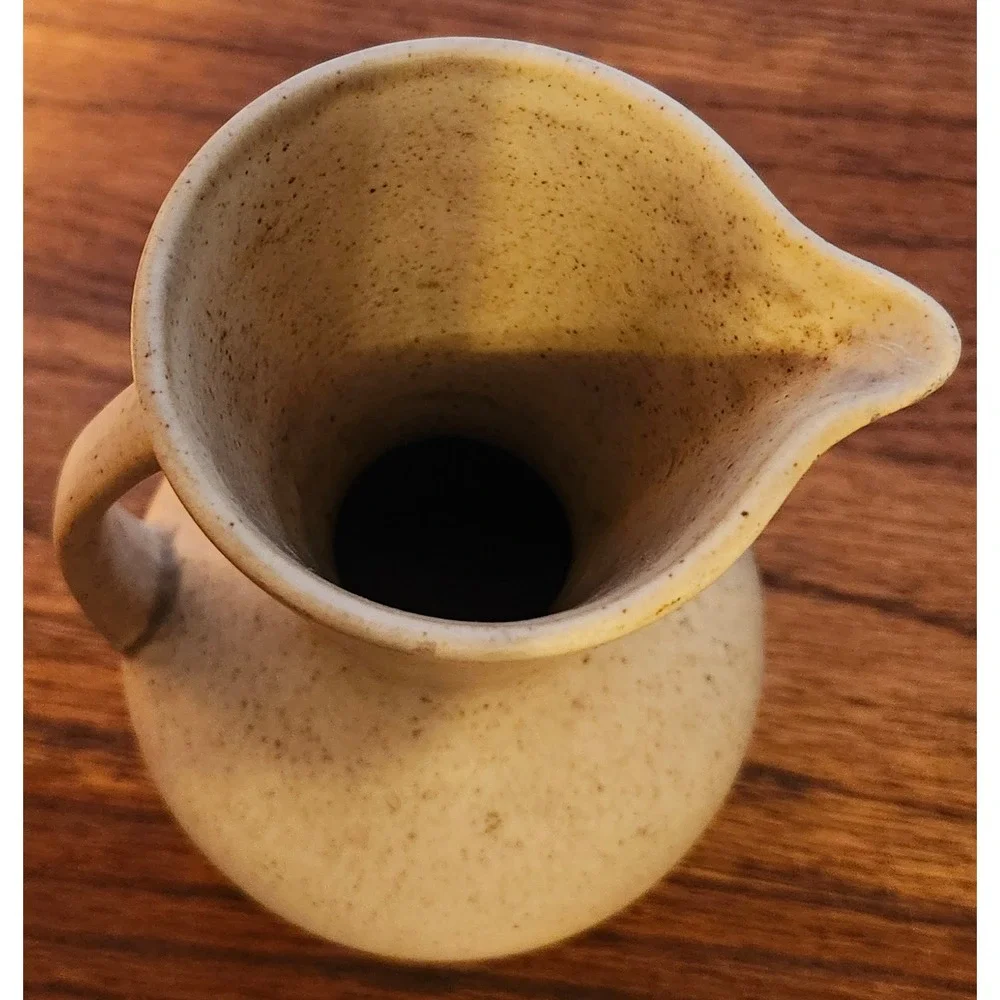 Vintage Laurel of California Stone-China Speckled Tan Mini Pitcher 5.5 Inch